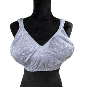 Women's Playtex 18‎ Hour Bra 38D Lavender Moon Floral Jacquard Wireless  4745